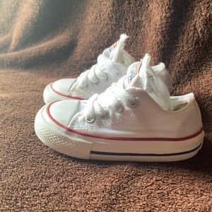 Toddler size 5 white converse.